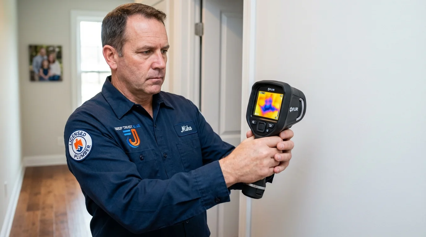 Thermal imaging leak detection by Johns Plumbing LLC in Robbinsville
